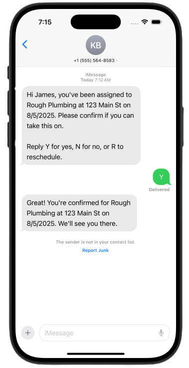 BuildFlow Text Conversation Example 1